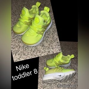 Nike toddler 8 - neon yellow